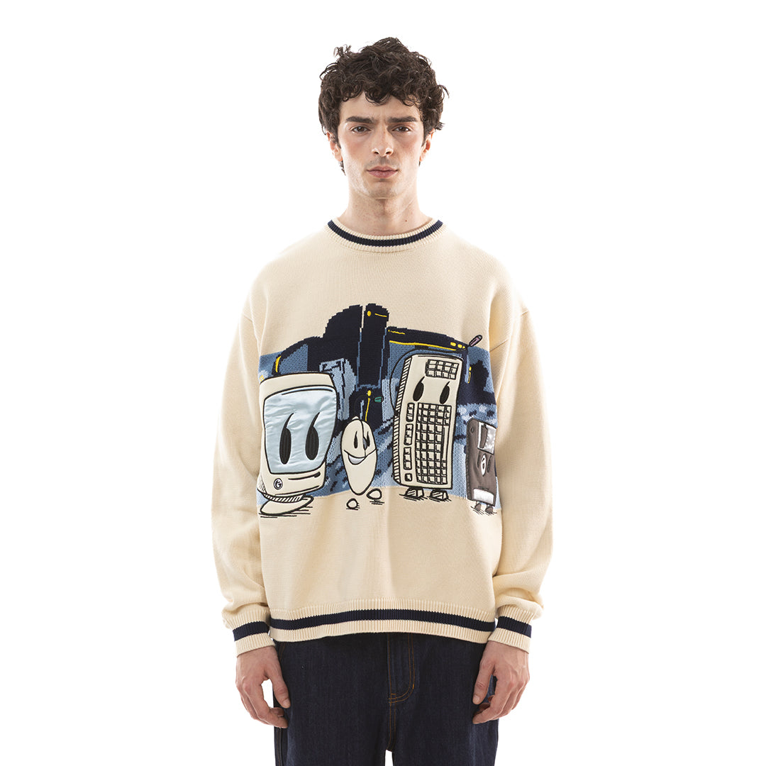 CREAM CLICKY FAM KNIT tern®