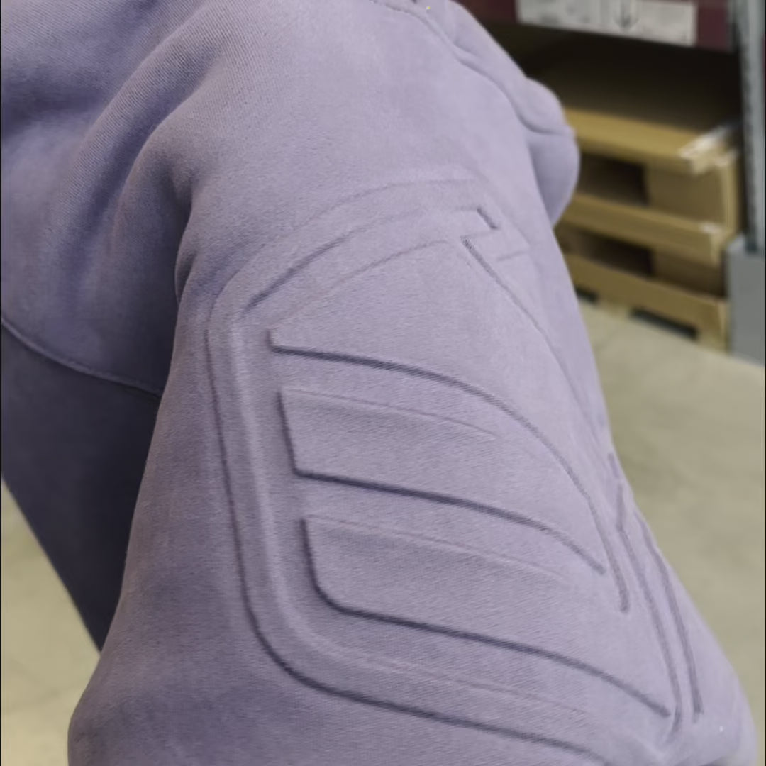 Load video: PURPLE VLAN EMBOSSED HOODIE tern®